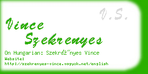 vince szekrenyes business card